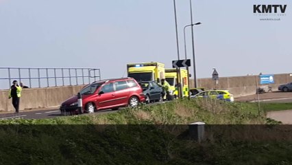 Emergency crews called to three-car crash