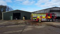 Fifty firefighters tackle barn fire