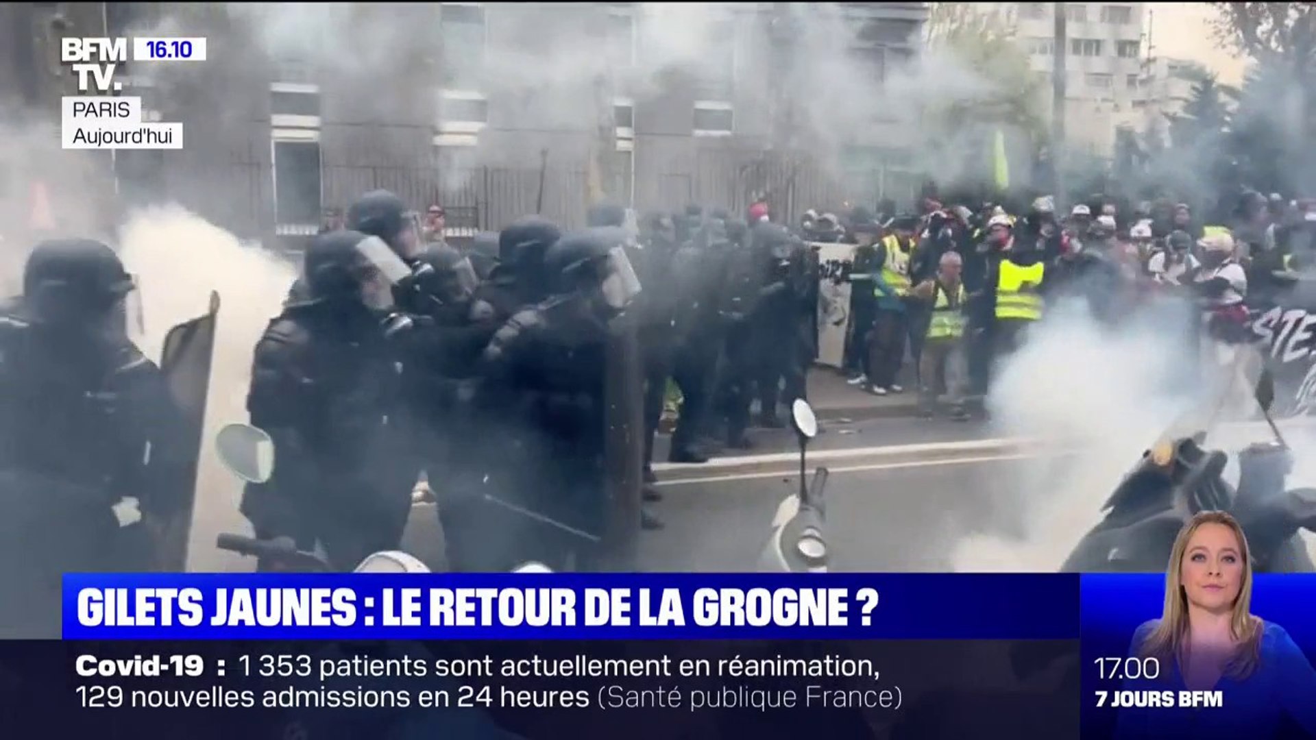 Paris: incidents pendant la manifestation des gilets jaunes - Vidéo  Dailymotion