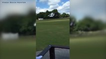 Air Ambulance lands at Linden Park Cricket Club in Tunbridge Wells