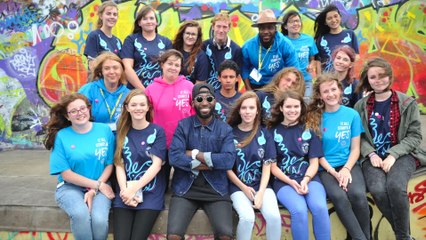 Pop star Tinnie Tempah visits a youth centre in Folkestone.