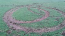 Joyriders wreck cricket pitch