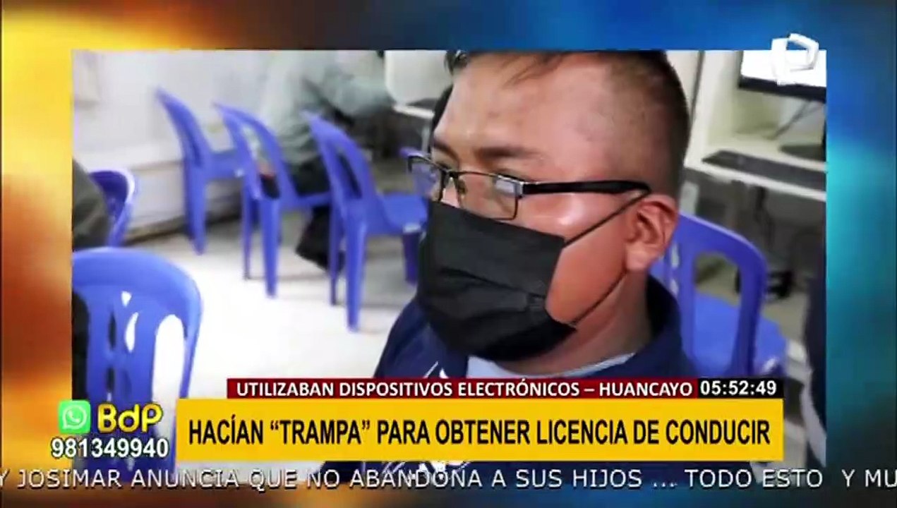 Examen para licencias de conducir en Huancayo: usaban dispositivos para obtener respuestas