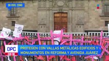 Protegen edificios y monumentos por movilizaciones del 25N