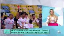 XIIII, o bicho pegou! Fluminense venceu o Internacional por 1 a 0 e a Renata Fan ficou pistola com a arbitragem do jogo: 