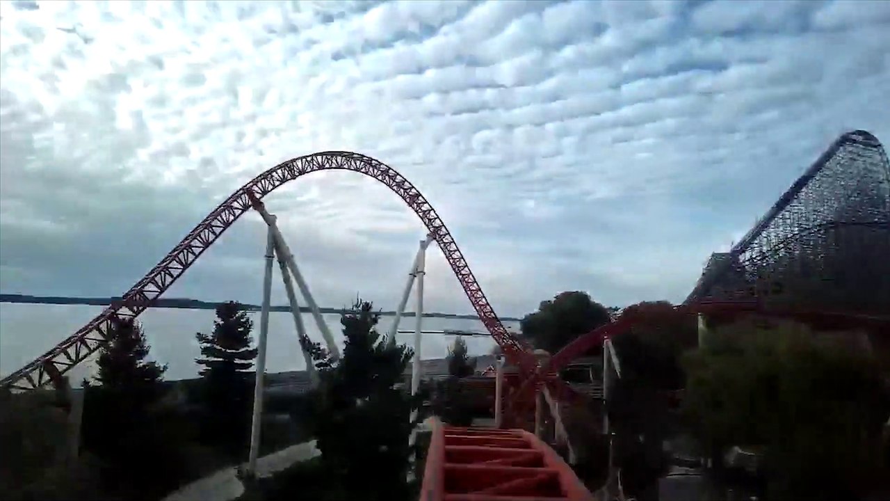 Maverick Roller Coaster (Cedar Point Amusement Park - Sandusky, Ohio) - 4k Roller Coaster POV Video - Front Row