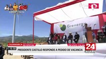Chota: Pedro Castillo aseguró que no se distraerá ante una moción de vacancia en su contra