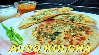 ALOO KULCHA | How to make stuffed Kulcha recipe on Tawa | A1 Sky Kitchen #KulchaRecipe