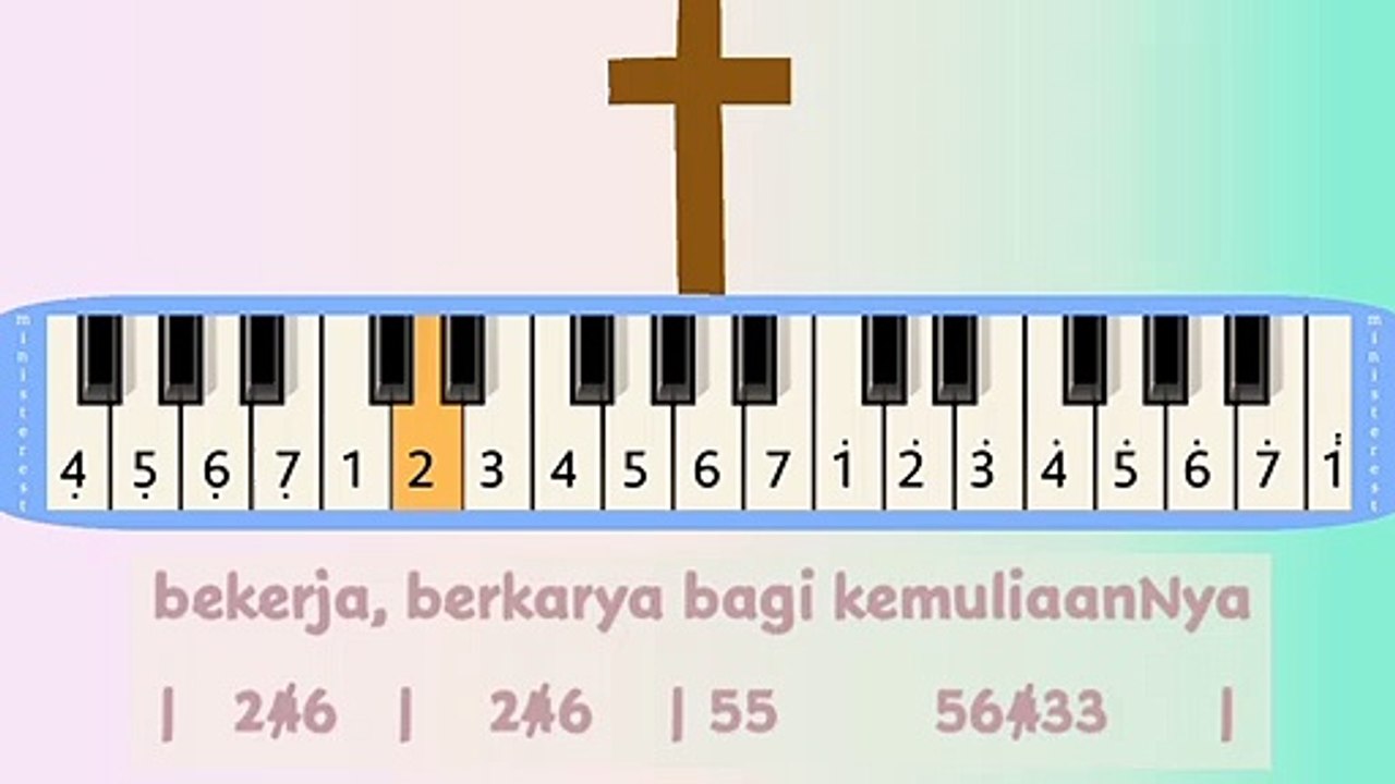 BERSAMA TUHAN AKU BISA: PIANIKA ❲MELODICA❳ TUTORIAL | LAGU ROHANI