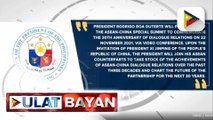Palasyo: Pangulong Duterte, dadalo sa Virtual ASEAN China Special Summit bukas