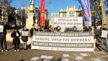 FATİH'TE BELARUS-POLONYA SINIRINDA YAŞANAN MÜLTECİ KRİZİ PROTESTO EDİLDİ