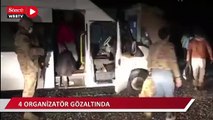 Bitlis'te 2 minibüsten 63 Afgan göçmen çıktı