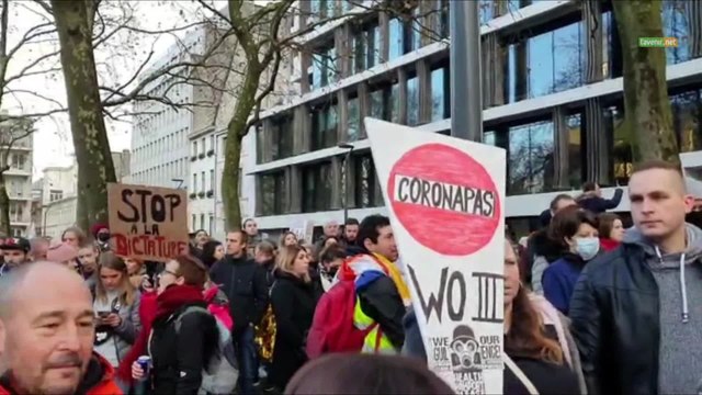 Marche contre les mesures sanitaires à Bruxelles
