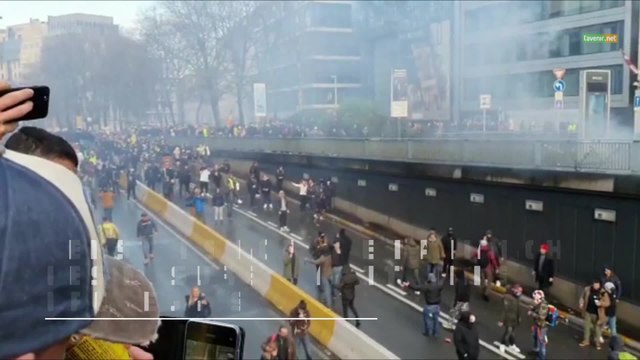 Tensions lors de la marche contre les mesures sanitaires à Bruxelles