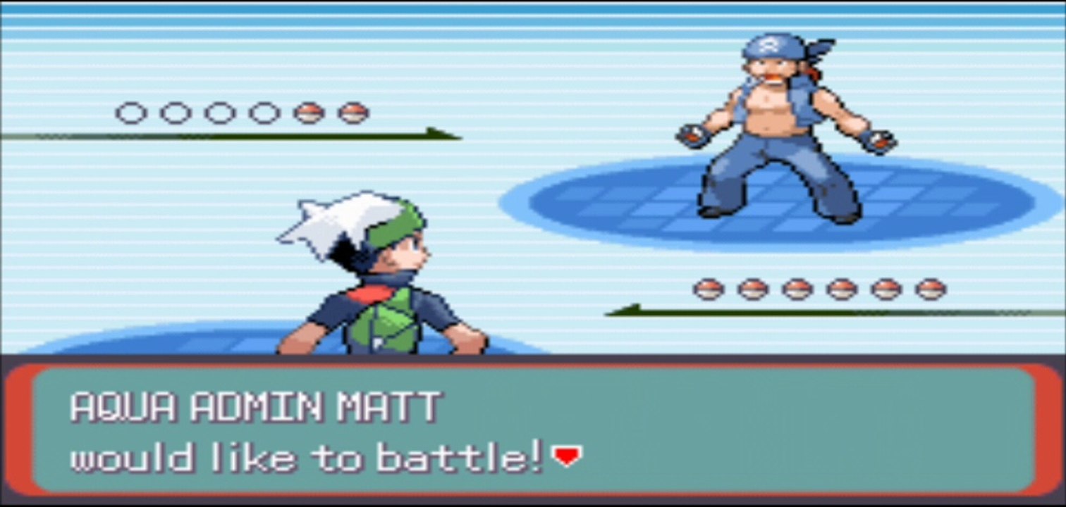 Pokemon Emerald - Aqua Admin 2nd Battle: Matt