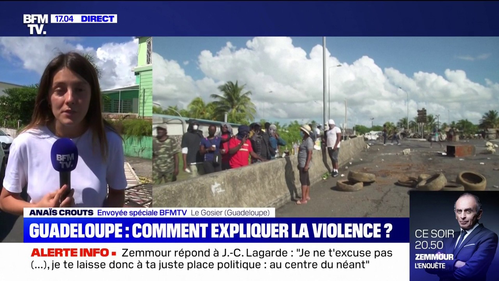 Guadeloupe: au-delà des revendications sanitaires, les manifestants  évoquent le contexte socio-économique - Vidéo Dailymotion