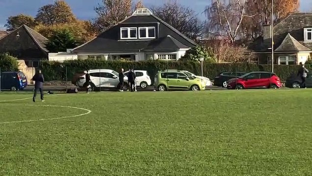fight breaks out between parents at Edinburgh U14 football match between Edinburgh City and Spartans