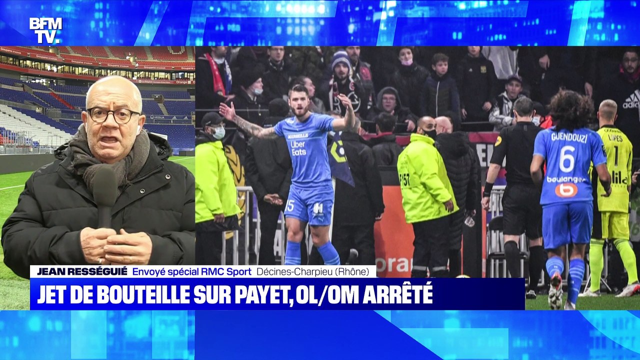 OL/OM interrompu suite à un jet de bouteille sur Payet - 21/11