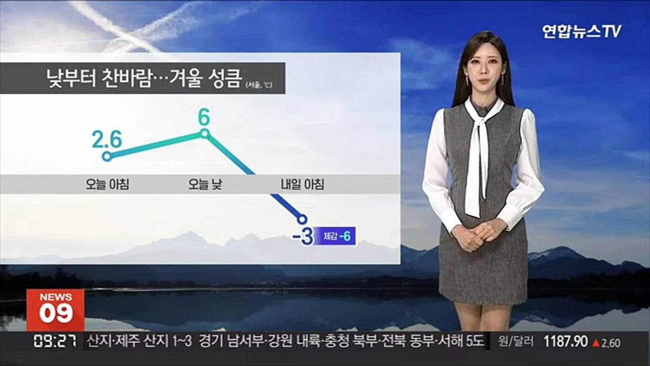 [날씨] 낮부터 찬바람 쌩쌩…황사 유입, 먼지 일시↑
