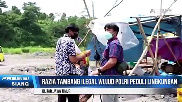 Polres Blitar Kota dan Satpol PP Tetibkan Tambang Ilegal