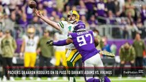 Packers QB Aaron Rodgers on TD Pass to Davante Adams vs Vikings