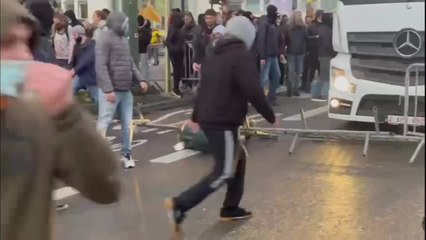Échauffourées lors de la manifestation contre les mesures sanitaires à Bruxelles