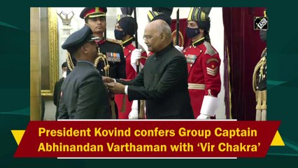 President Kovind confers Group Captain Abhinandan Varthaman with ‘Vir Chakra’