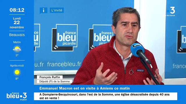 Emmanuel Macron à Amiens : C'est le père Noël en campagne , juge le député François Ruffin
