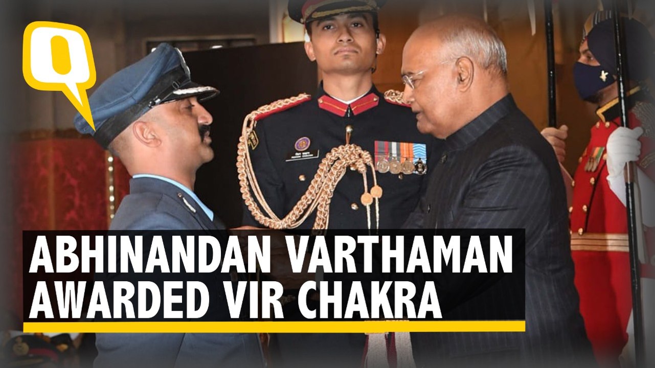 Watch | IAF Group Captain Abhinandan Varthaman, Who Downed Pak Jet, Receives Vir Chakra