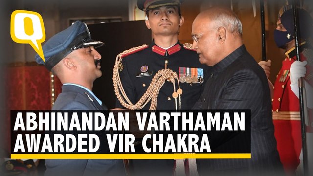 Watch | IAF Group Captain Abhinandan Varthaman, Who Downed Pak Jet, Receives Vir Chakra