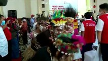 Momen Mensos Risma Nari Tarian Papua Bersama Pelajar