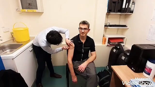 Sheffield's director of public health Greg Fell has a flu jab