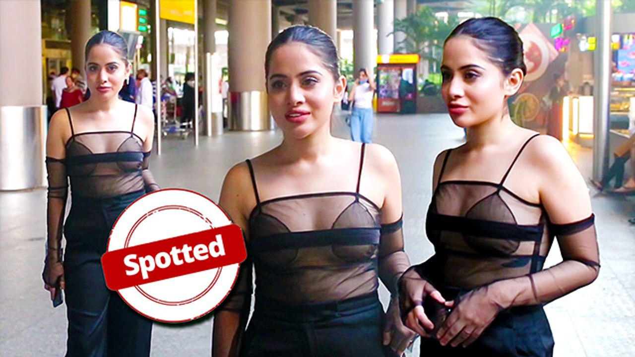 Bigg Boss OTT Fame Urfi Javed Looks Stunning In Off Shoulder Black Dress | Spotted