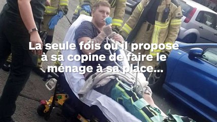 Il propose à sa copine de faire le ménage pour la première fois et ça tourne mal...