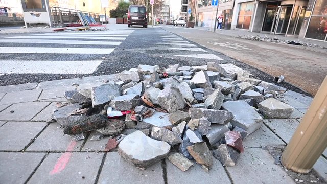 De nombreux dégâts après la manifestation contre les mesures sanitaires à Bruxelles