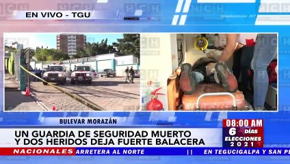 ¡Terrible! Un guardia muerto y dos heridos, deja balacera en el capitalino bulevar Morazán