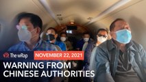 Plane flying Lacson to Pag-asa Island receives China warning
