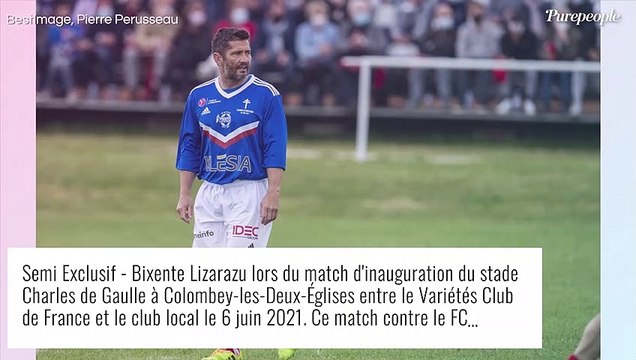 Bixente Lizarazu impressionnant physiquement : il martyrise un de ses collègues de Téléfoot !