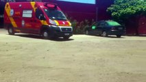 Corpo de Bombeiros atende pessoa ferida na marginal da BR-369, em Cascavel