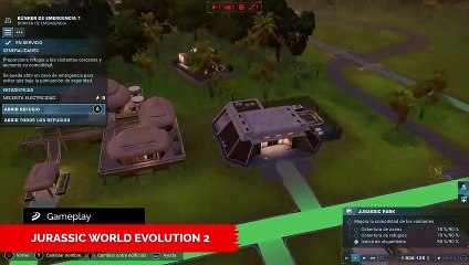 Gameplay de Jurassic World Evolution 2 en español: así se construye tu Parque Jurásico