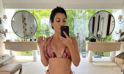 Kourtney Kardashian Wore a Tiny String Bikini on a Winter Getaway with Travis Barker