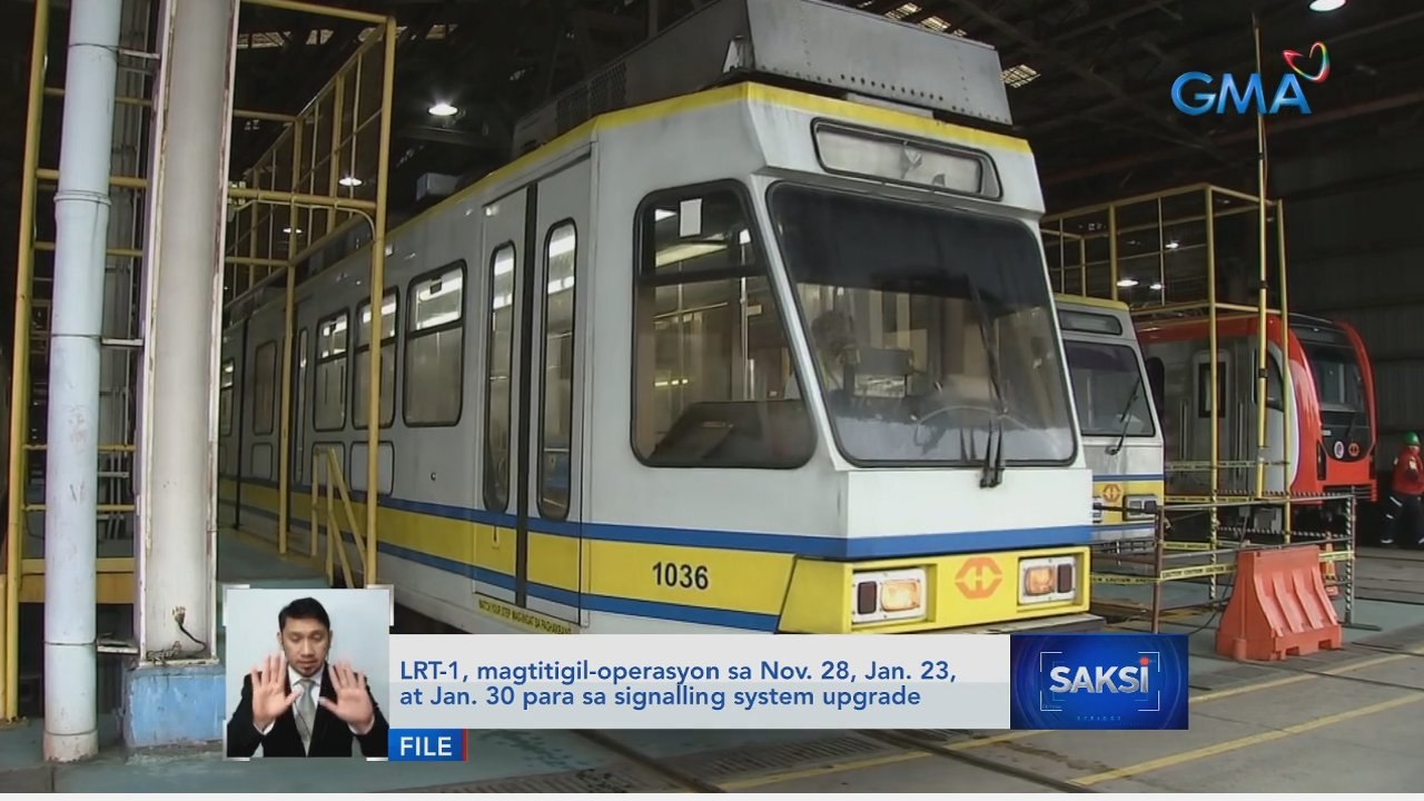 LRT-1, magtitigil-operasyon sa Nov. 28, Jan. 23, at Jan. 30 para sa signalling system upgrade | Saksi