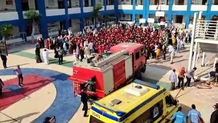 تنفيذ خطة إخلاء بمدرسة فى دقيقتين.. ومحافظ كفر الشيخ يوجه بتعميمها