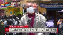 Reportan enfrentamientos en la Fejuve de El Alto; la Policía intervino con agentes químicos