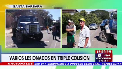 ¡Varios lesionados, deja triple colisión en Santa Bárbara!