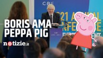 Boris Johnson e il discorso su Peppa Pig: prima perde i fogli, poi divaga accendendo la polemica