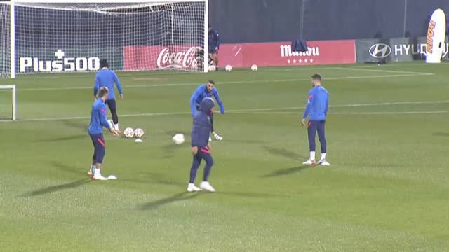 El Atlético de Madrid prepara su próximo partido de Champions contra en Milan