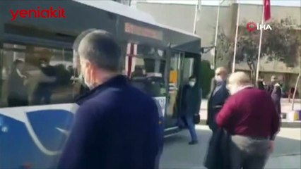 Rahatsızlanan kadın belediye otobüsü ile hastaneye ulaştırıldı