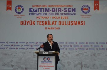 Memur-Sen Genel Başkanı Yalçın, Kütahya'da Büyük Teşkilat Buluşması programında konuştu