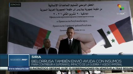 Siria: Arriba ayuda humanitaria proveniente de Belorusia y China